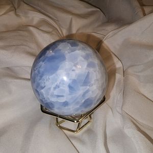 Blue calcite sphere